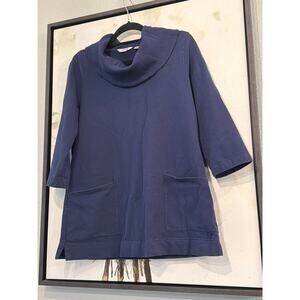 Liz Claiborne Cowl Neck 3/4 sleeve sweatshirt tunic M